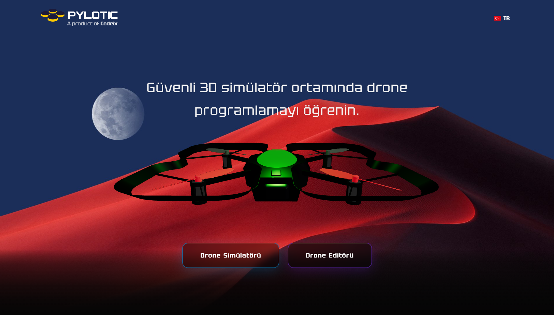 Pylotic 3D drone simülasyonu